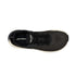 Black running shoe with 'Altra' branding on a white background