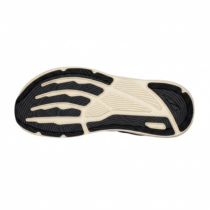 Close-up of a shoe sole with a textured design on a white background