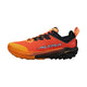 Orange and black running shoe with 'Altra' branding on a white background