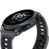 Smartwatch with a black strap on a white background
