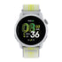 Smartwatch with a white strap on a white background