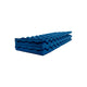 Blue foam sleeping pad on a white background