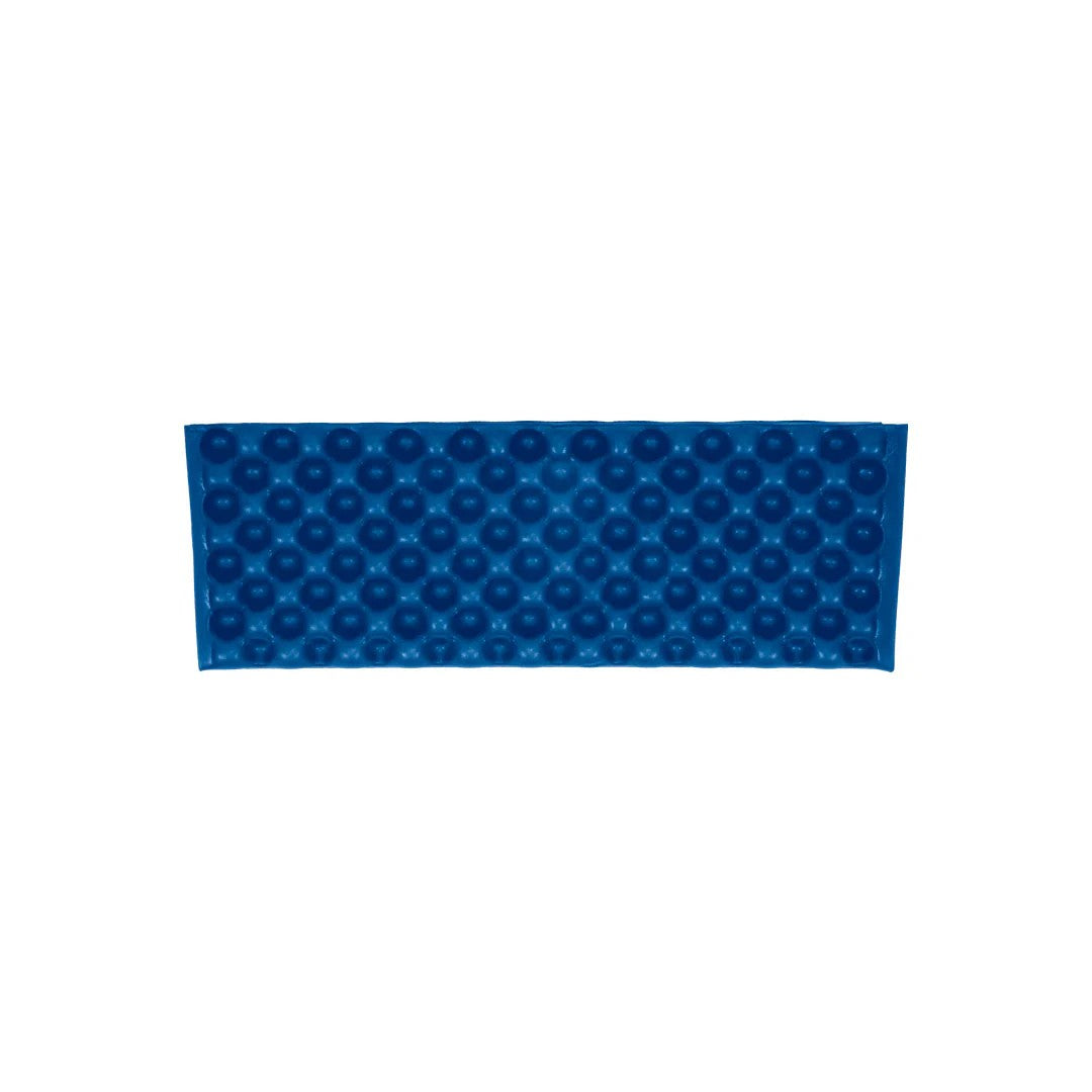 Blue textured mat on a white background