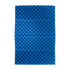 Blue foam sleeping pad with quilted pattern on a white background