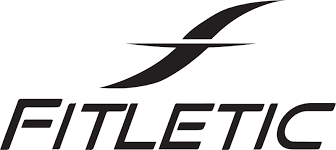 Fitletic logo with a stylized letter 'f' on a white background