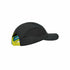Black cap with a colorful band on a white background