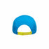 Blue cap with a yellow strap on a white background