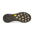 Close-up of a shoe sole with a textured pattern on a white background