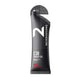 Black energy gel container with 'Neversecond' branding on a light gray background