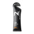 Black energy gel container with 'Neversecond' branding on a white background