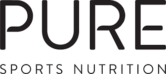 PURE Sports Nutrition logo in black text on a white background