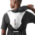 Person wearing a Salomon hydration vest on a plain background