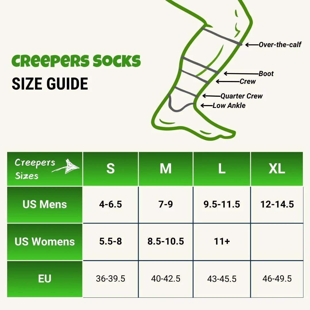 Creepers Merino Toe Socks 2.0 - Crew - Socks - Trek, Trail & Fish NZ