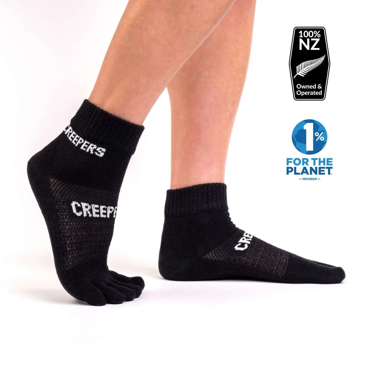 Creepers Merino Toe Socks 2.0 - Quarter Crew - Socks - Trek, Trail & Fish NZ