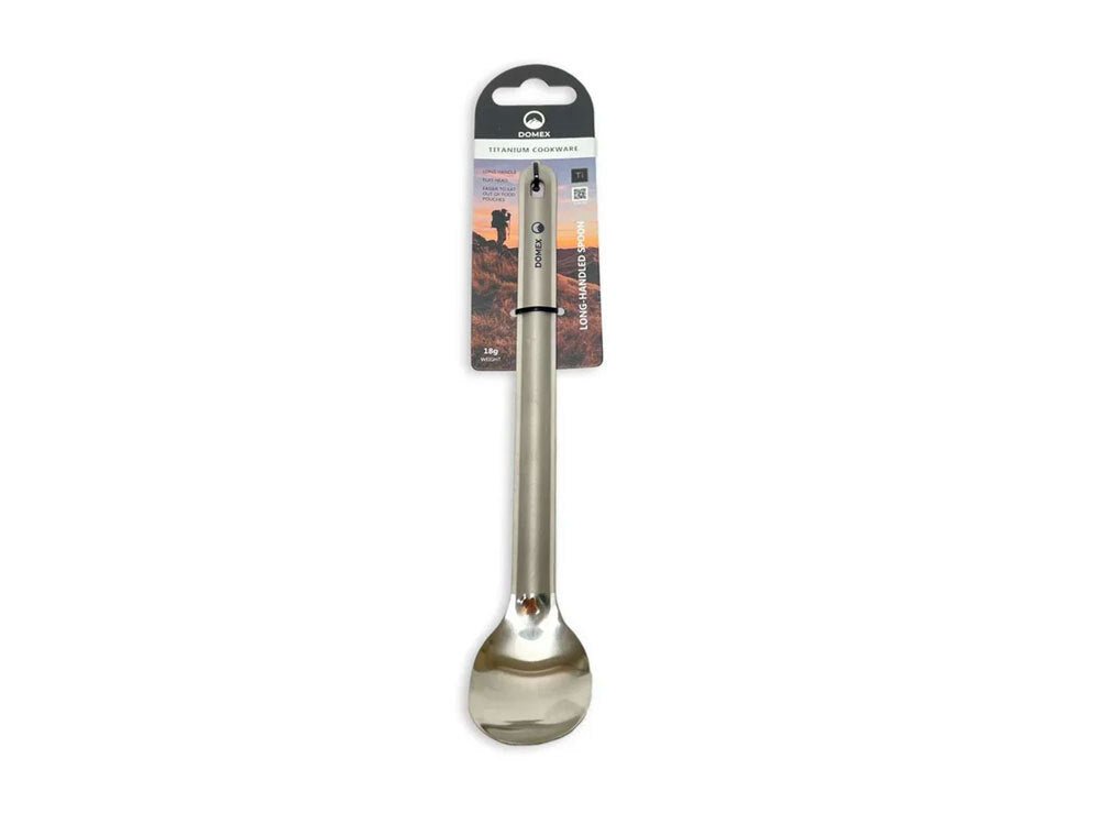 Domex TItanium Long - Handled Spoon - Cooking Outdoors - Trek, Trail & Fish NZ