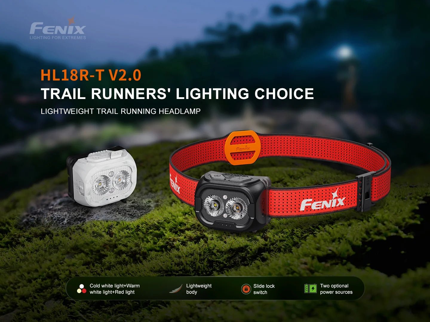 Fenix Headlamp HL18R - T V2.0 - 800lumens - Headlamp - Trek, Trail & Fish NZ