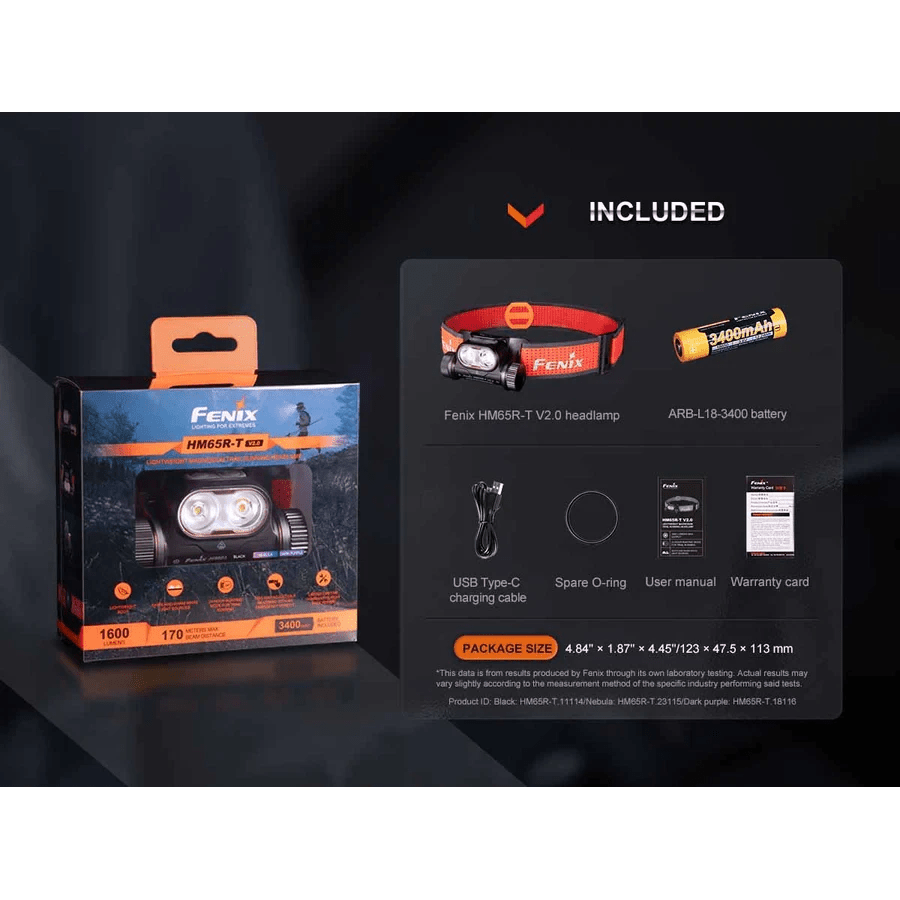 Fenix headlamp HM65R - T - Headlamp - Trek, Trail & Fish NZ