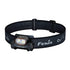 Fenix headlamp with black strap on a white background