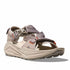 Gray sandal with multiple straps on a white background