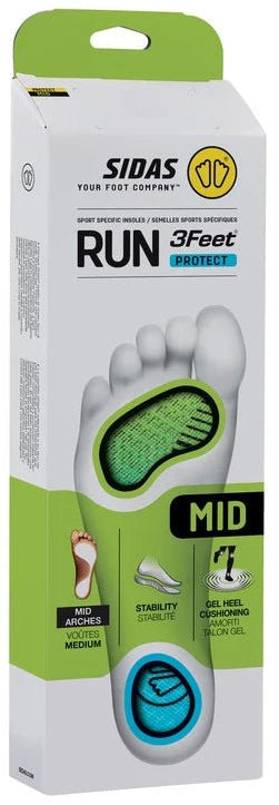 Sidas 3feet Run Protect insoles - for mid arches - Footwear - Accessories - Insoles - Trek, Trail & Fish NZ